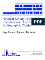 Recommended Format for Bibliographic Citacion - Internet Format