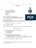 Water Rockets Student Worksheet