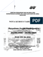 NOTA KURSUS TAHUN 2006 - Penyeliaan Projek Pembinaan - 22-08-2006 To 24-08-2006