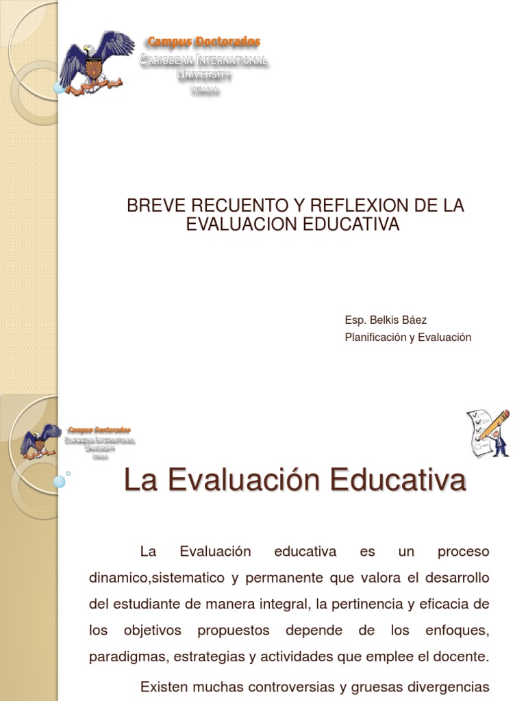 La Evaluacion Educativa | PDF | Evaluación | Prueba (evaluación)