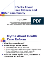 The Real Facts About Health Care Reform and Our Community