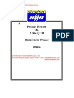 21249088 Recruitment Process at BHEL Project Report