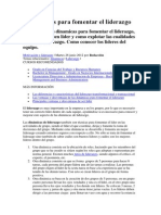 8 Dinámicas para Fomentar El Liderazgo