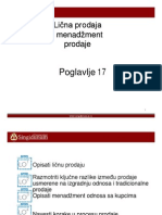 Poglavlje 17 - Lična Prodaja I Menadžment Prodaje - MKTG