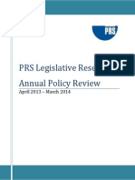 PRS Annual Policy Review 2013-2014
