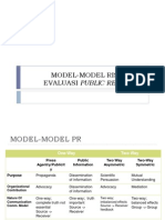 Model-Model Riset Dan Evaluasi Public Relation