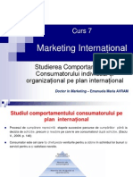 Curs7 - Comportamentul Consumatorului International