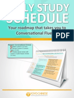 Daily Study Schedule - 3 Combined Chinese