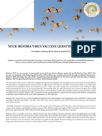 Hendra Virus Vaccine Q&as Updated 24012013