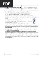 Evolução da população e o comportamento dos indicadores demográficos (8.º)