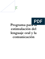 Programa Estimulacion Lenguaje Y Comunicacion-EOE-2009