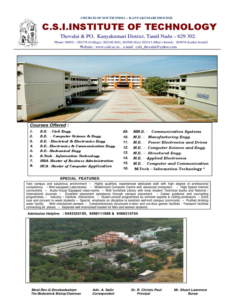 C.S.I. Institute of Technology Overview | PDF | Computer Science ...