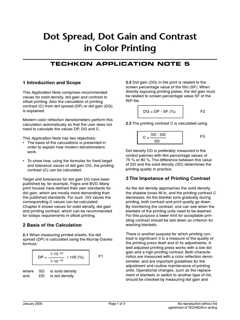 Dot SpreadDot Gain PDF Printing Graphic Design