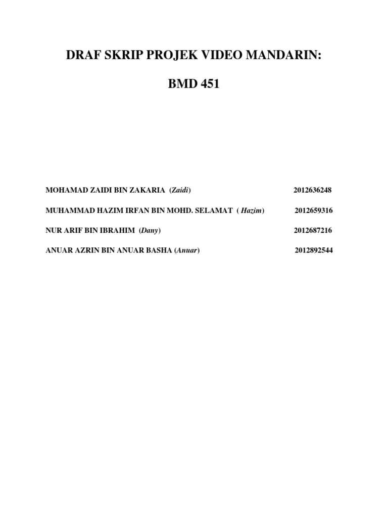 Full Script Mandarin Sem 2 | PDF