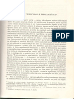 OS PENSADORES HORKHEIMER - Teoria Tradicional e Teoria Critica