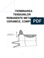 Determinarea Tensiunilor Remanente Metalice, Ceramice, Compozite