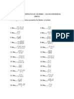 Taller de Límites Indeterminaciones Matemáticas 1