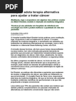3740214 Hospital Adota Terapia Alternativa Para Ajudar a Tratar Cancer Prevencao Curas Naturais