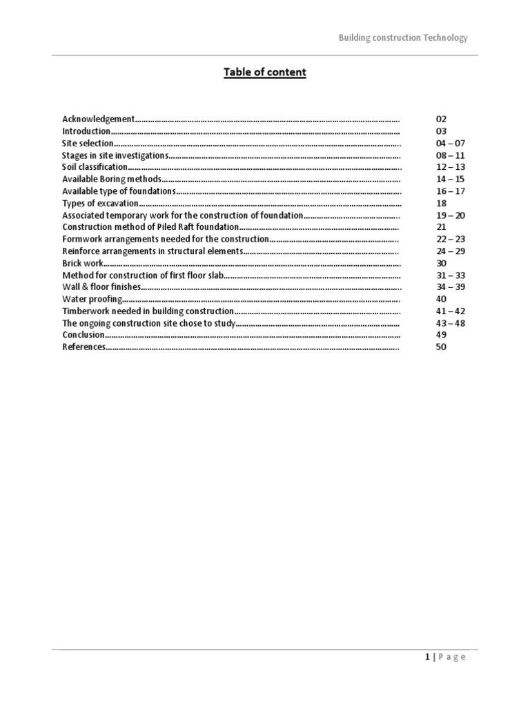 Building Construction Technology Overview | PDF | Flooring | Deep ...