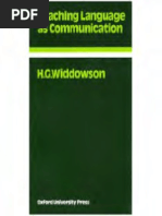 94105824 Teaching Language as Communication H G Widdowson