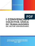 1ra Convencion Colectiva Unica de Trabajadores Del Sector Universitario