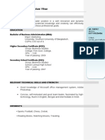 MD. PARVEZ - Curriculum Vitae: Mobile