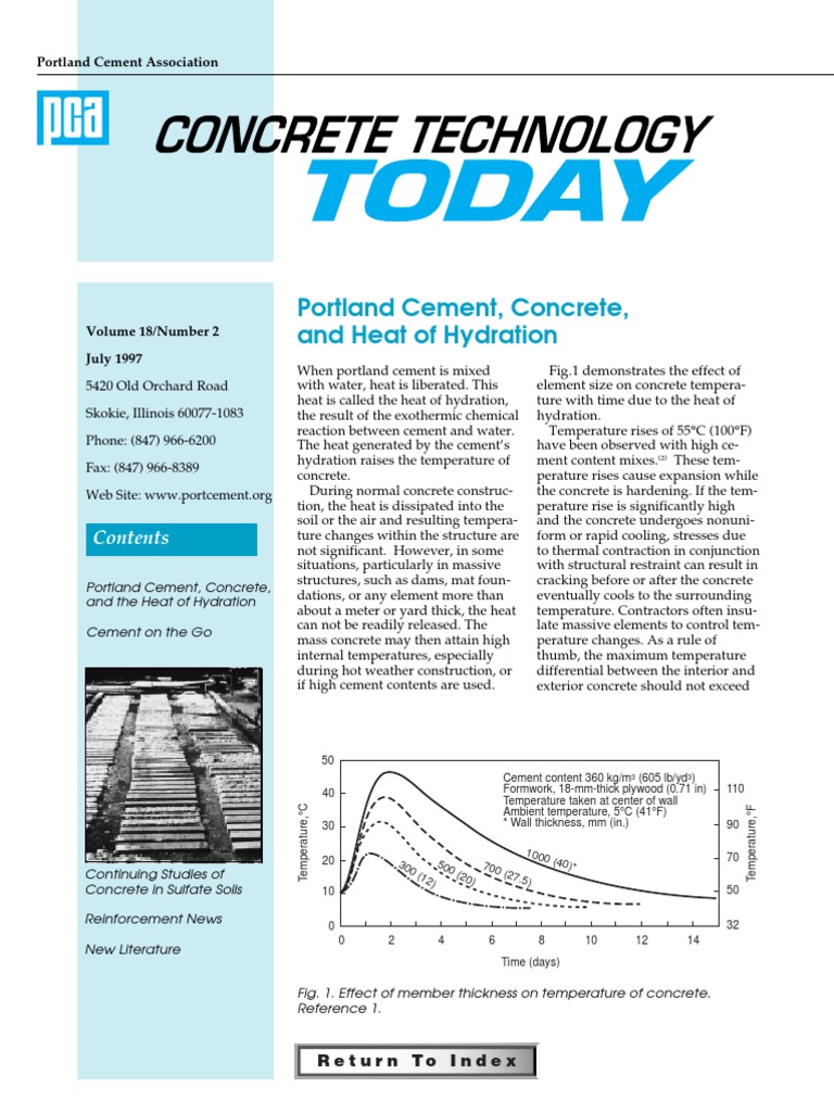 Concrete Heat of Hydration | PDF | Concrete | Silicon Dioxide