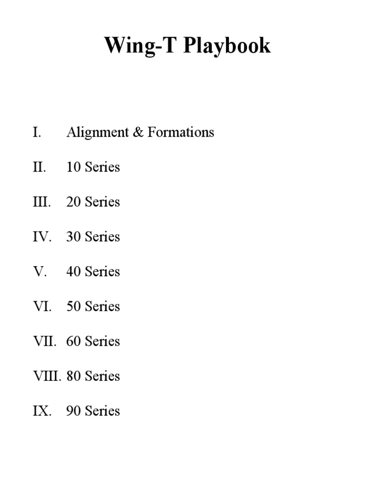 Wing T Playbook | PDF