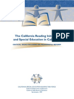 The California Reading Initiative and Special Education in California