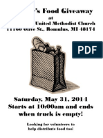 Community United Methodist Church - Gleaners Food Giveaway 5-31-14