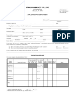 SCC Employment Application