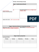 Blank Lesson Planning Template (UbD) With Calendar Grid