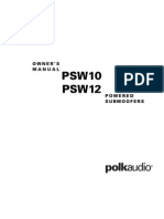 PSW10 PSW12: Owner'S Manual