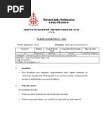 Plano Analitico de Materiais de Construcao II