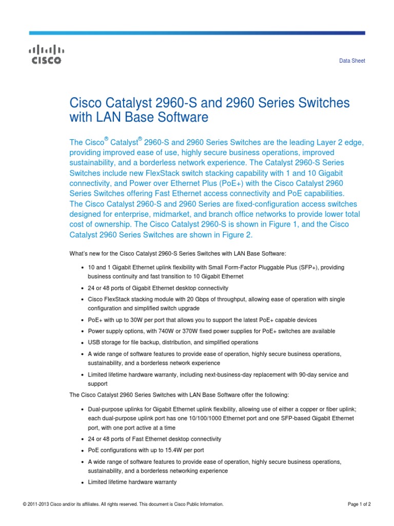 C2900 Datasheet Network Switch Computer Network