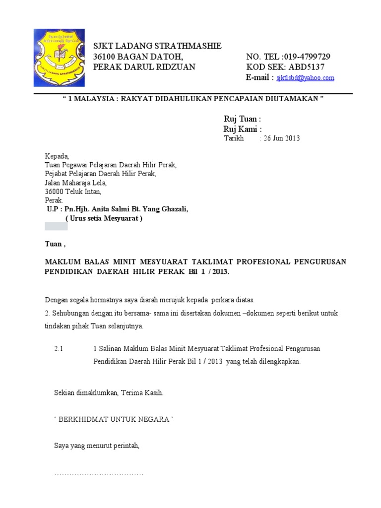 Contoh Surat Iringan Ppd