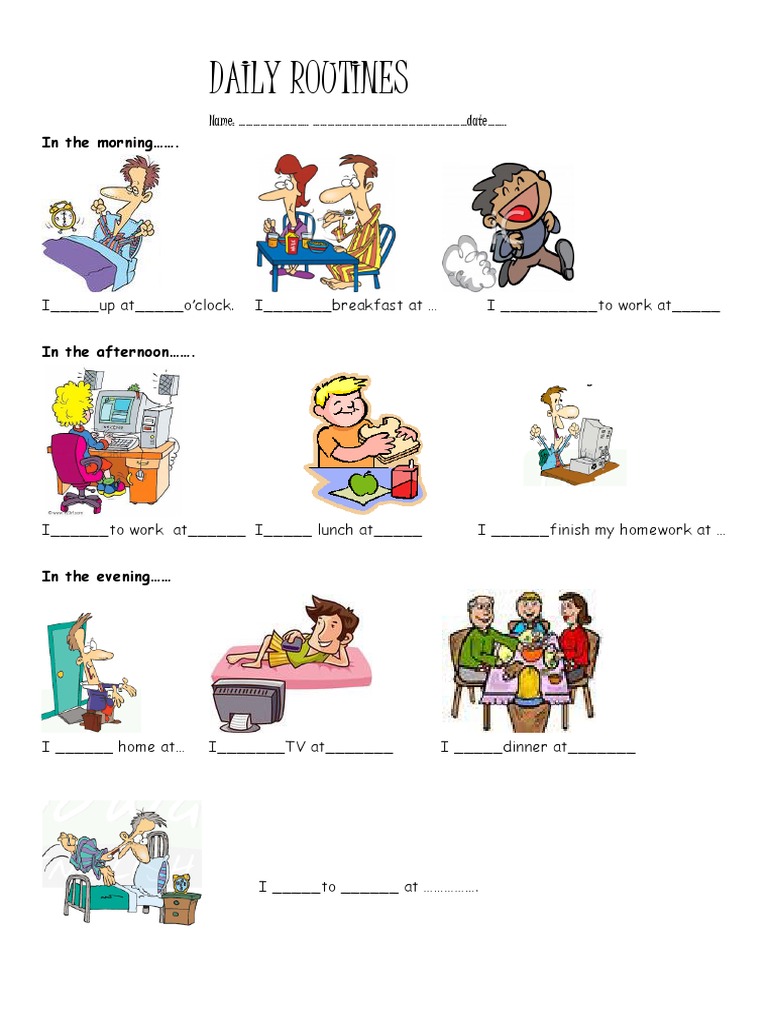 Daily Routines: in The Morning | PDF