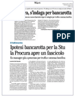 Ipotesi Di Bancarotta Per La Stu La Procura Apre Un Fascicolo