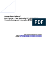 Course Description of RA2274-03A - Flexi Multiradio BTS GSM/EDGE Commissioning and Integration EX5.0