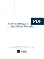 Désinfection Chimique Des Surfaces Dans L'industrie Alimentaire