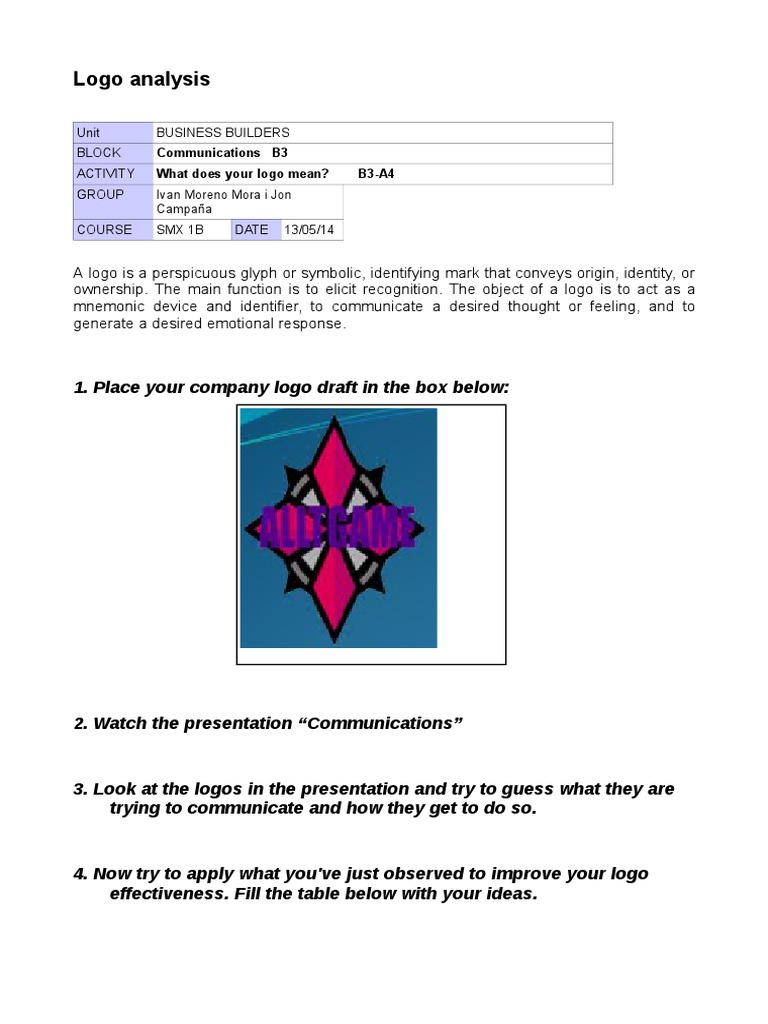 Logo - Analysis Ivan Moerno Mora Jon Campaña | PDF | Computers