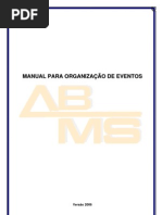 Manual Para Organizacao de Eventos VERSAO 2006