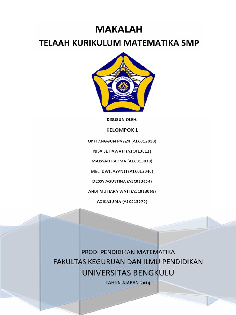 Makalah Lingkaran (Kelompok 1) Telaah Kurikulum Matematika SMP