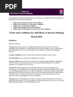 Terms and Conditions For AIB Phone & Internet Banking March 2014