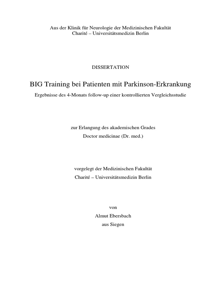 Parkinson's disease thesis image