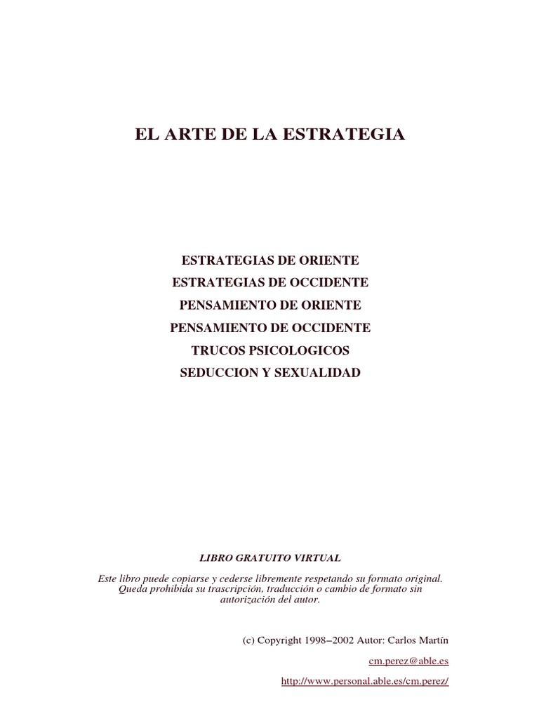 El Arte de La Estrategia | PDF | Business