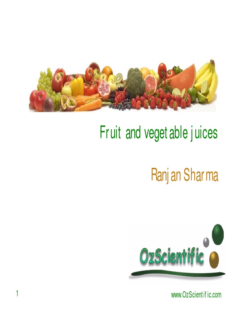 Fruit and Vegetable Juice Production Guide | PDF | Juice | Diet & Nutrition