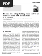 Discrete time integral sliding mode control for
overhead crane with uncertainties