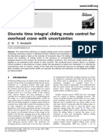 Discrete Time Integral Sliding Mode Control For Overhead Crane With Uncertainties