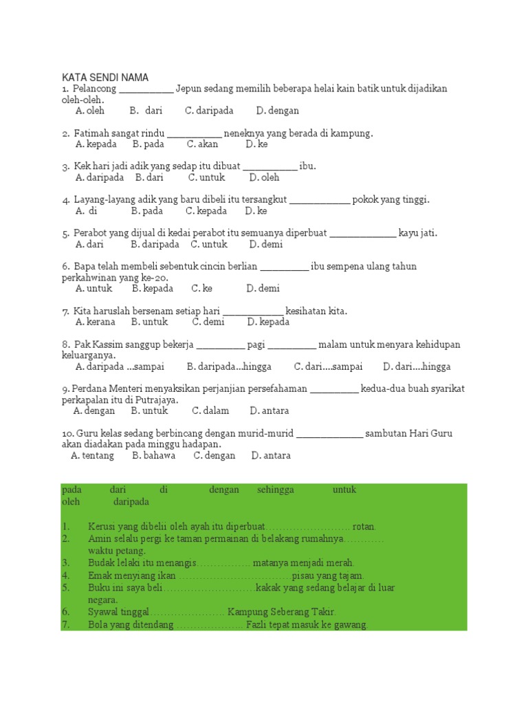 Kata Sendi Nama Pdf